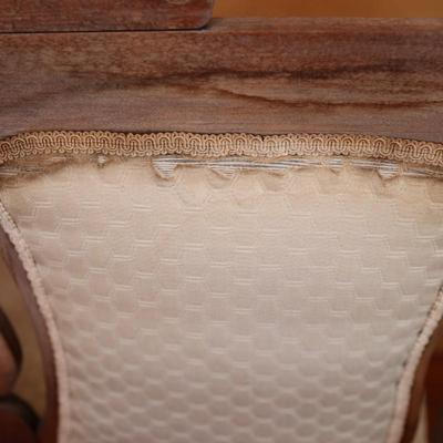 Victorian Carved Walnut Settee With Open Arms & Chair Set