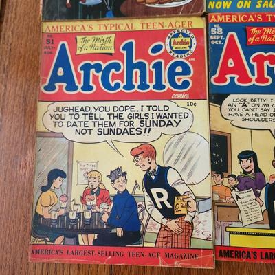 Lot of 6 Comic Books Archie Jughead Katy Keene Irma