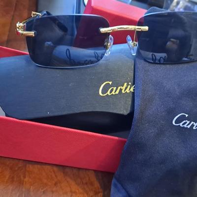 Cartier sunglasses with black lens Original Box