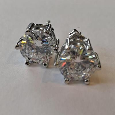 5 ct Moissanite Sterling Silver Earrings