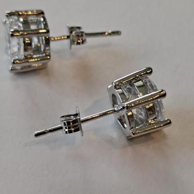 5 ct Moissanite Sterling Silver Earrings