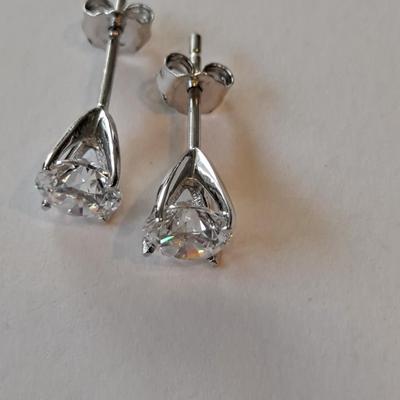 2 ct Moissanite Sterling Silver Earrings