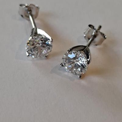 2 ct Moissanite Sterling Silver Earrings