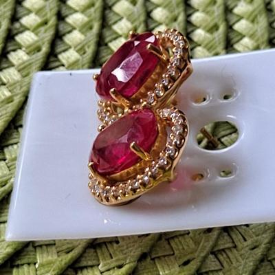 Lab grown Ruby earrings