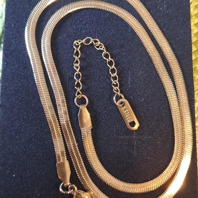 Stainless Steel Necklace Gold Tone