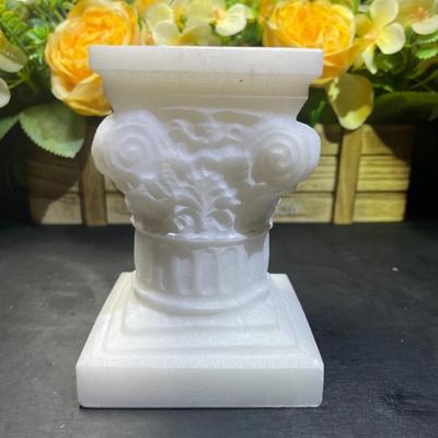 2.2 pound Jade Carved Pillar Figure Statue Decor