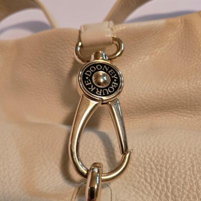 Dooney & Bourke Cream Pebbled Leather Hobo Shoulder Bag with Dust Cover