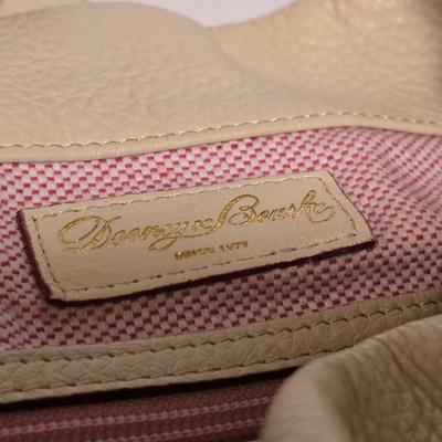 Dooney & Bourke Cream Pebbled Leather Hobo Shoulder Bag with Dust Cover