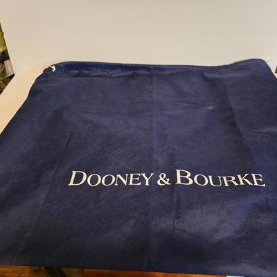 Dooney & Bourke Blue Leather Tote Bag with Dust Cover