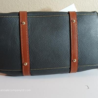 Dooney & Bourke Pebbled Leather Satchel – Green with Tan Trim & Tassels