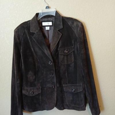 Preston & York Women’s Brown Suede Leather Jacket – Size XL