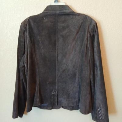 Preston & York Women’s Brown Suede Leather Jacket – Size XL