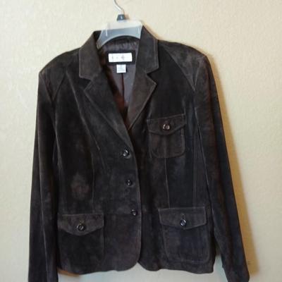 Preston & York Women’s Brown Suede Leather Jacket – Size XL