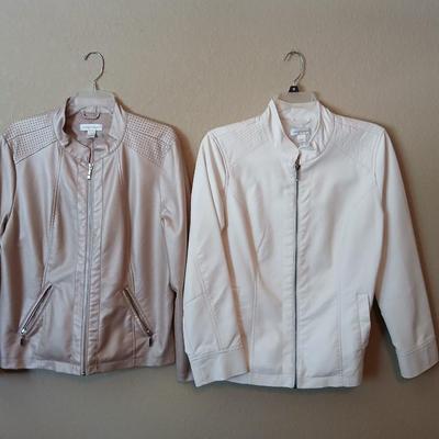 Christopher & Banks Faux Leather Moto Jackets – Size Large – Set of 2