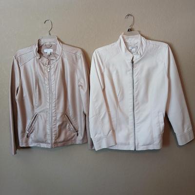 Christopher & Banks Faux Leather Moto Jackets – Size Large – Set of 2
