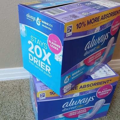 Always Discreet Plus Bladder Leak Pads – Lot of 2 Boxes (306 Total Pads)