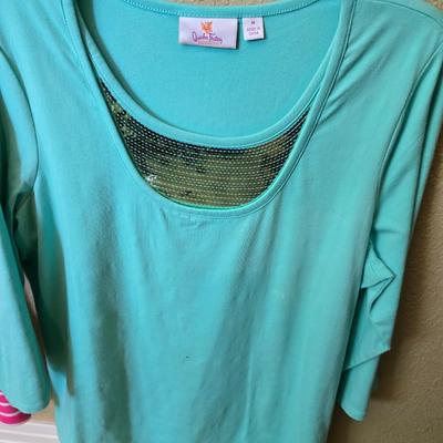 Quacker Factory Women’s Embellished Tops – Ladybug & More – Size Medium – Lot of 4