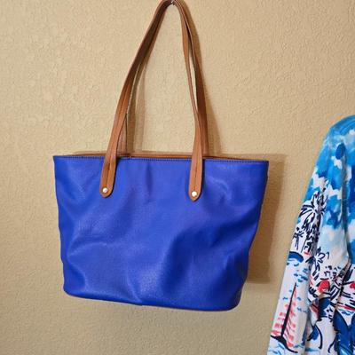 Christopher & Banks Petite Cardigan & Tote Bag Set – Coastal Print – Size P/L