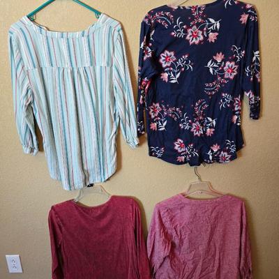 Christopher & Banks Long Sleeve Top Lot – Size Medium – Boho & Casual Styles (4 pcs)
