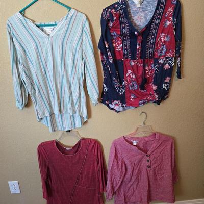 Christopher & Banks Long Sleeve Top Lot – Size Medium – Boho & Casual Styles (4 pcs)
