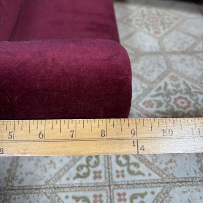 LOT 382: Doll Furniture: Chaise Lounge, Rocking Chair, Small Doll Cradle, American Girl Doll Samantha Poster & American Girl Doll...