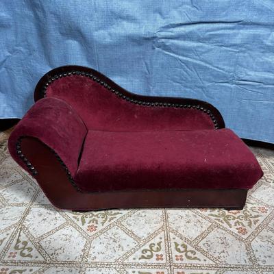 LOT 382: Doll Furniture: Chaise Lounge, Rocking Chair, Small Doll Cradle, American Girl Doll Samantha Poster & American Girl Doll...
