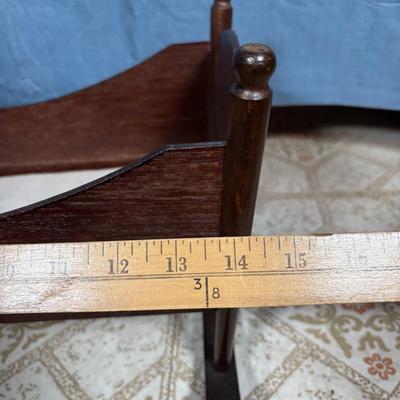 LOT 382: Doll Furniture: Chaise Lounge, Rocking Chair, Small Doll Cradle, American Girl Doll Samantha Poster & American Girl Doll...