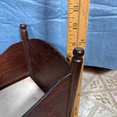 LOT 382: Doll Furniture: Chaise Lounge, Rocking Chair, Small Doll Cradle, American Girl Doll Samantha Poster & American Girl Doll...