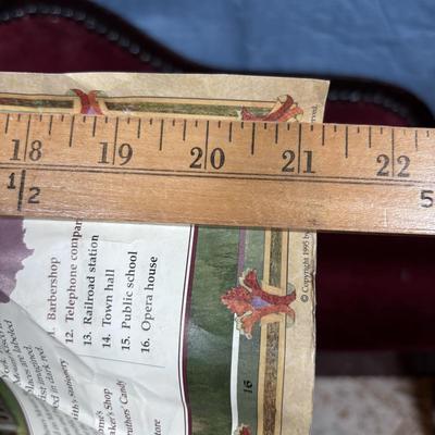 LOT 382: Doll Furniture: Chaise Lounge, Rocking Chair, Small Doll Cradle, American Girl Doll Samantha Poster & American Girl Doll...