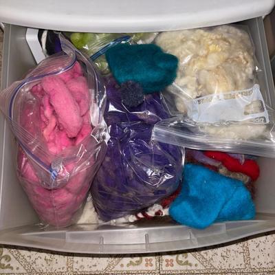 LOT 383: Triple X Basement Shelf Cleanout: Vintage Hat Boxes, Crafting & Sewing Supplies