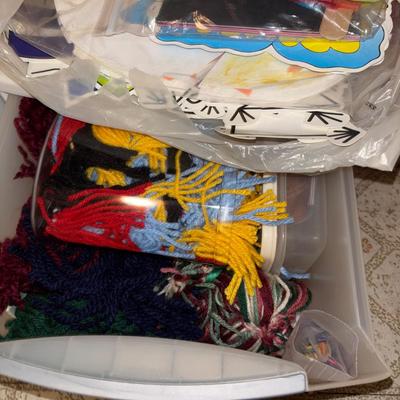 LOT 383: Triple X Basement Shelf Cleanout: Vintage Hat Boxes, Crafting & Sewing Supplies