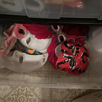 LOT 384: Costume Props, Handbag, Scarves, Belts, Masks, Fabric and More