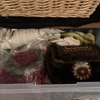 LOT 384: Costume Props, Handbag, Scarves, Belts, Masks, Fabric and More