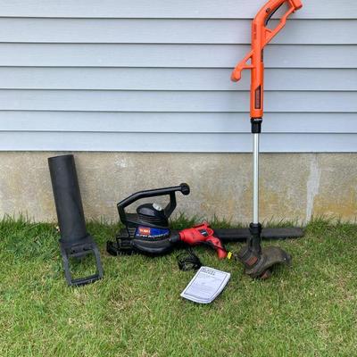 LOT 388: Toro Super Blower Vac, Black & Decker String Trimmer and Hyper Tough Electric Drill