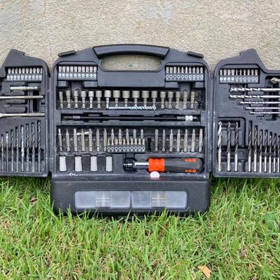 LOT 389: Black & Decker Ranger Drill / Driver, Drill Bits in Case and Saw in Storage Case