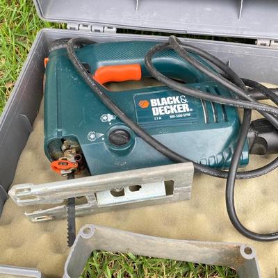 LOT 389: Black & Decker Ranger Drill / Driver, Drill Bits in Case and Saw in Storage Case