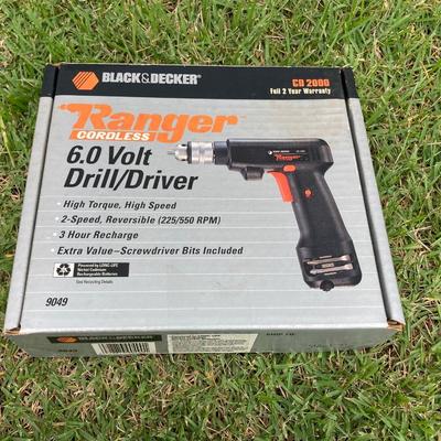 LOT 389: Black & Decker Ranger Drill / Driver, Drill Bits in Case and Saw in Storage Case