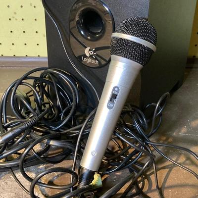 LOT 392: Logitech Z313 Speaker System and Microphone - As Found