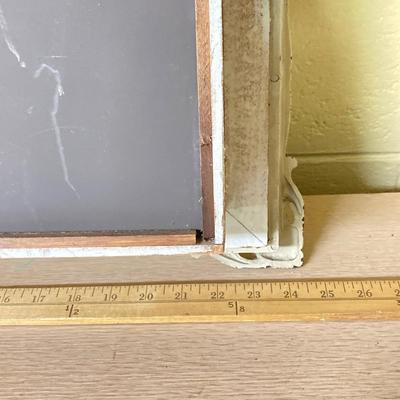 LOT 395: Vintage / Antique Ornate White Shadow Box Mirrored Shelf and Picture Frame