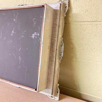 LOT 395: Vintage / Antique Ornate White Shadow Box Mirrored Shelf and Picture Frame