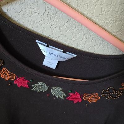 Lot of 4 Long Sleeve Tops – Fall & Earth Tones – Size M Christopher & Banks