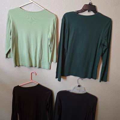 Lot of 4 Long Sleeve Tops – Fall & Earth Tones – Size M Christopher & Banks