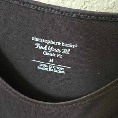 Lot of 4 Long Sleeve Tops – Fall & Earth Tones – Size M Christopher & Banks