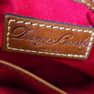 Dooney & Bourke Pebbled Leather Zip Tote – Salmon color with Brown Straps