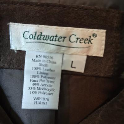 Coldwater Creek Suede Jacket & Glove Set – Size L
