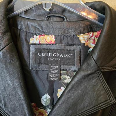 Genuine Leather Coat & Gloves Set – Centigrade (M)
