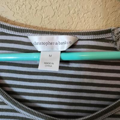 Striped & Solid Cotton Tee Lot – Size Medium Christopher Banks