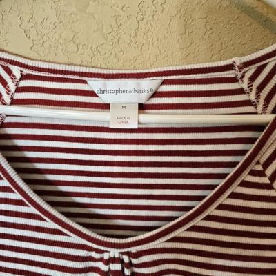 Striped & Solid Cotton Tee Lot – Size Medium Christopher Banks
