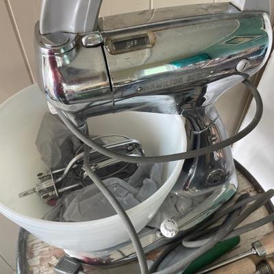 Vintage Hamilton Beach mixer with hand beater and more