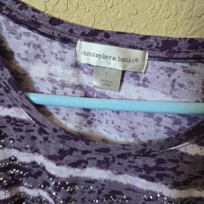 4 Women’s Tops – Christopher & Banks, Size L